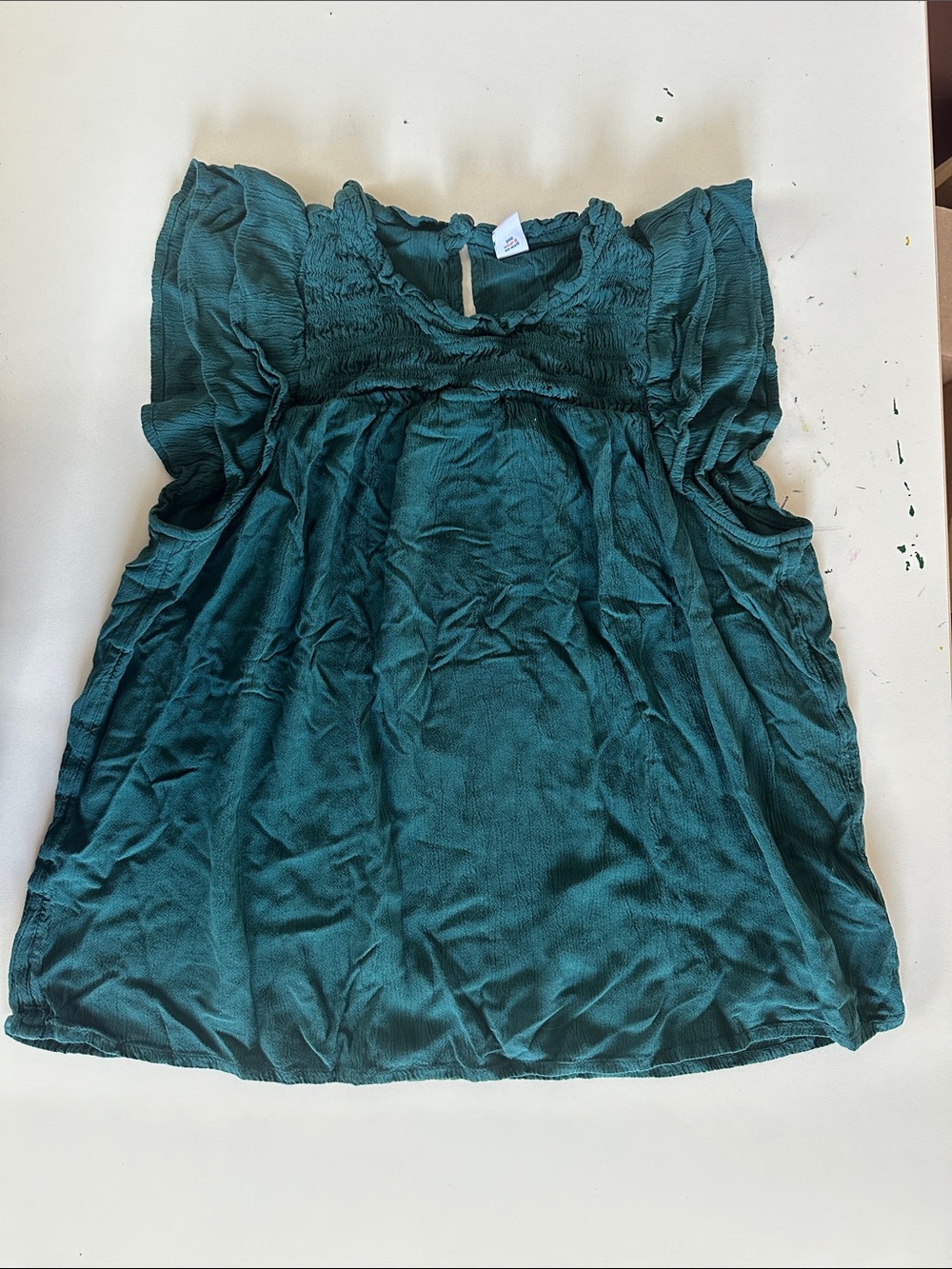 Old Navy Teal Girls Flutter Sleeve Dress